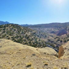 View from the "wilderness" trail, looking south toward Madrid, NM.